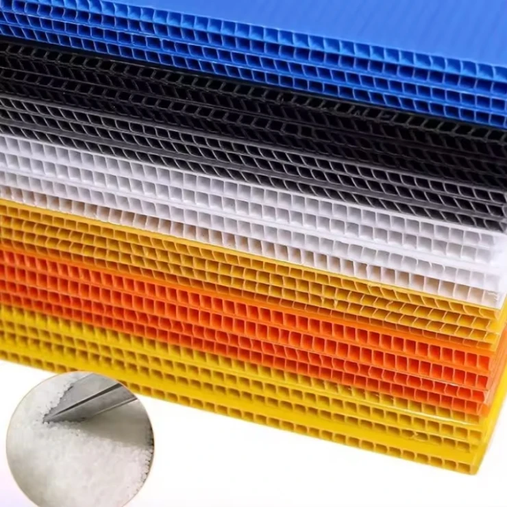 Corruone Colored Polypropylene Coreflute PP Hollow 4x8 Honeycomb Polion Sheets Corrugated Plastic Corex Danpla Fluted Board