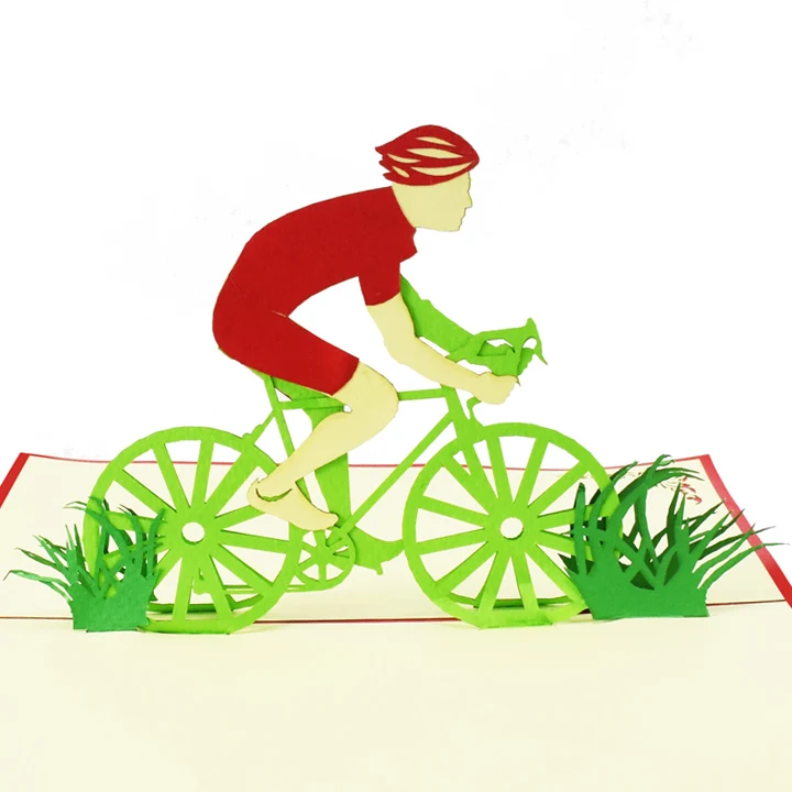 Tour de France 3D Sport Greeting Pop up card Kirigami Wholesale Vietnam Handmade Craft Gift Cheap Price