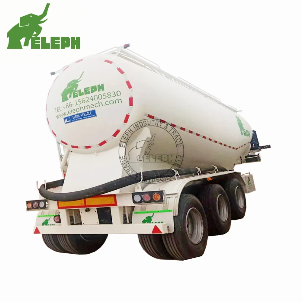 2021 China Factory Price 2V W Shape Dry Powder Tank Bulk Cement Trailer
