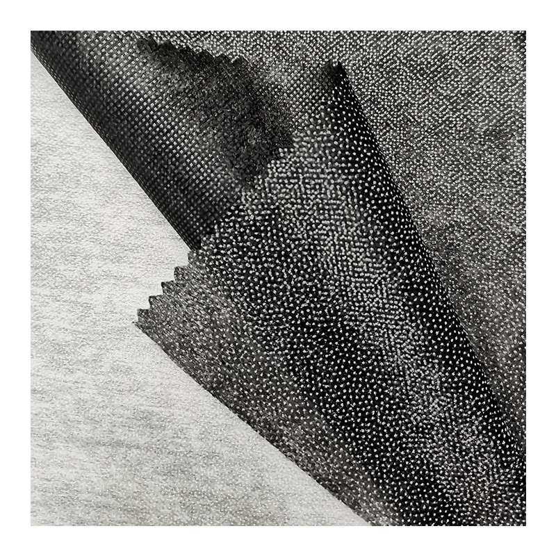 Оптовая продажа, 100% полиэфирная ткань, Нетканая прокладка, микро-точечный плавкий материал для одежды, прокладка с термоскреплением