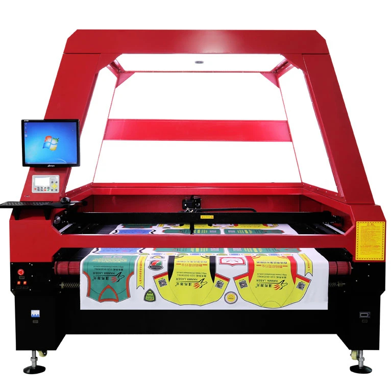 Vision Scanning Laser Cutting Machine for Sublimation Printed Fabric in Roll with Auto Feeding
