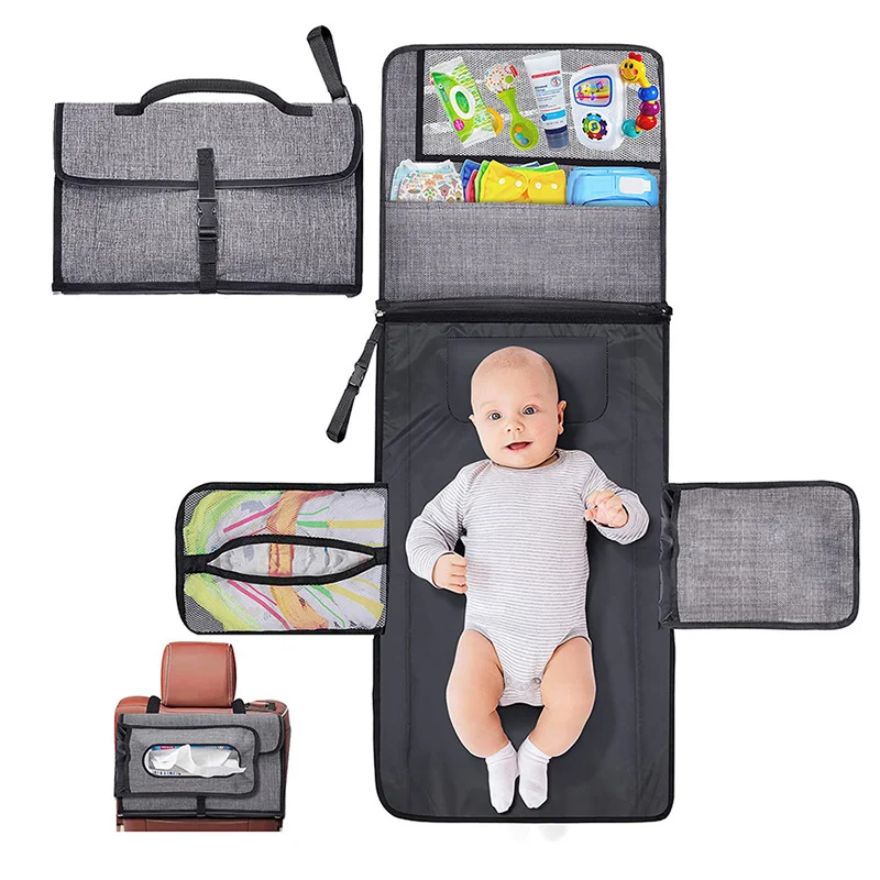 Portable Diaper Changing Pad Waterproof Travel Changing Pad Baby Diaper Changing Mat Foldable Changing Station
