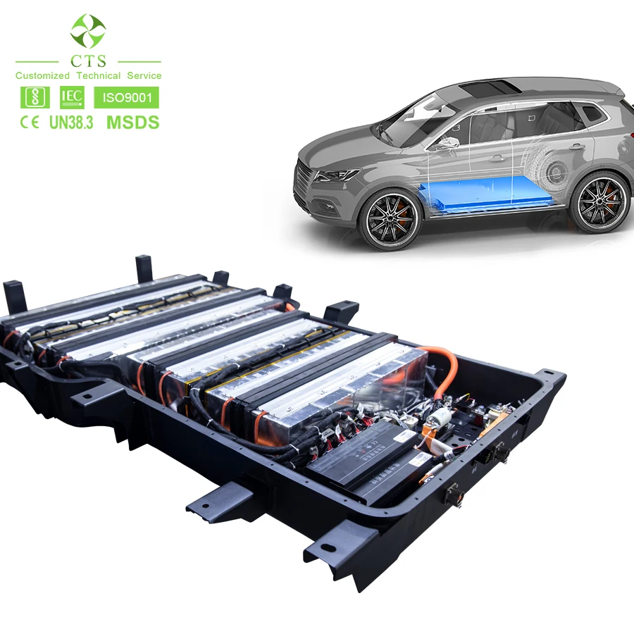 Built In Liquid Cooling System Electric Car Battery 355V 400V 96Ah 200Ah EV Car Battery Pack Display and Racks Smart BMS