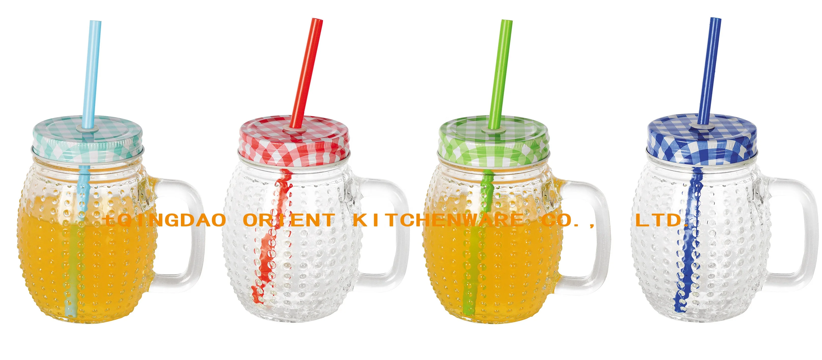 
American style mason glass jar mugs mini drinking with handle 