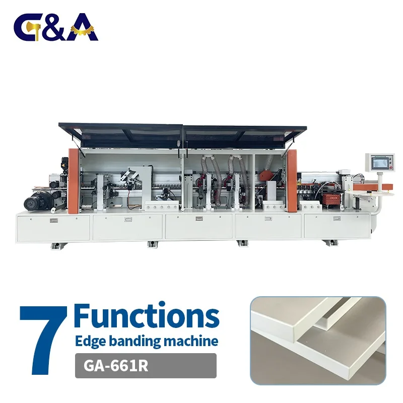 GA 661R 7 Functions Compact China Woodworking Furniture Soft Forming Wood Automatic Edge Banding Machine