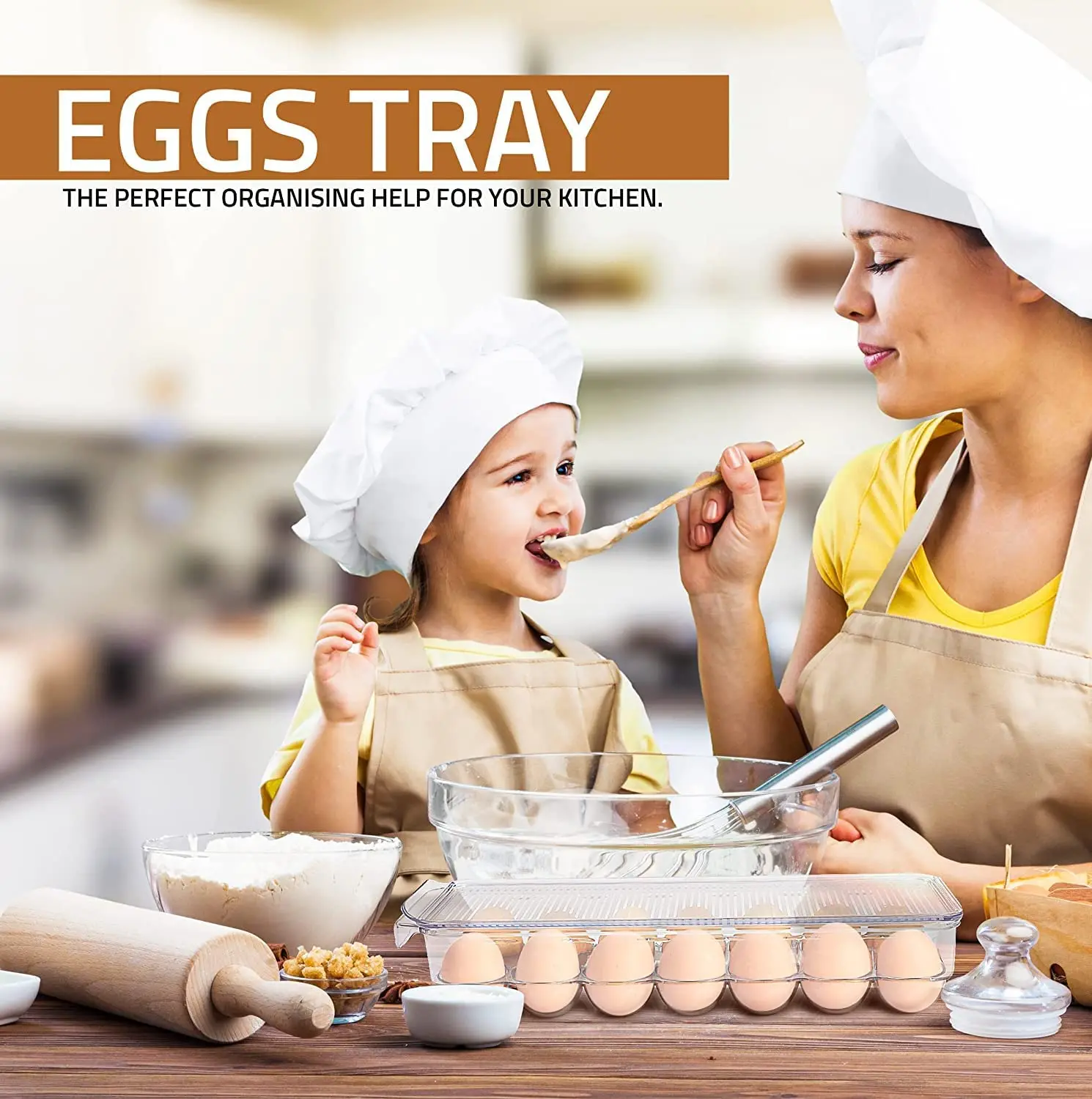 Hot Selling Home Use 14 Cell Tray Container Plastic Egg Cartons Storage Fridge Organizer Box For Chicken Eggs With Lid & Handle