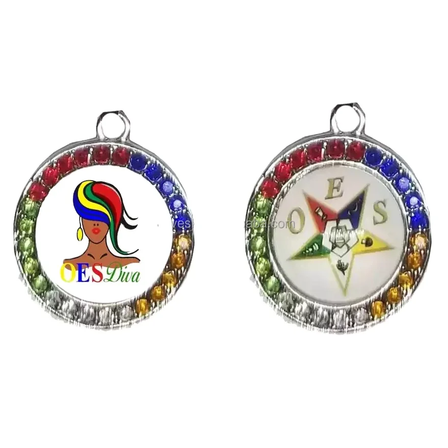 Shrine Mason order of the eastern star OES charm fit Jewelry  Bracelet keychain Earring accessories DIY Jewelry Accessory