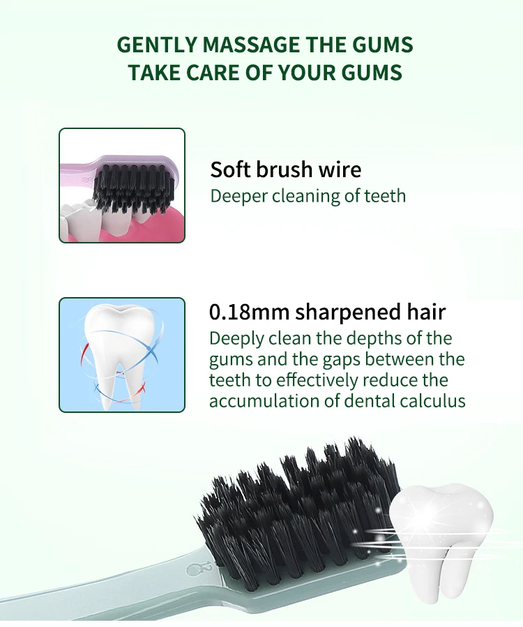 Econewleaf 100% Biodegradable Eco-friendly Corn Starch PLA Toothbrush with Soft Bristle