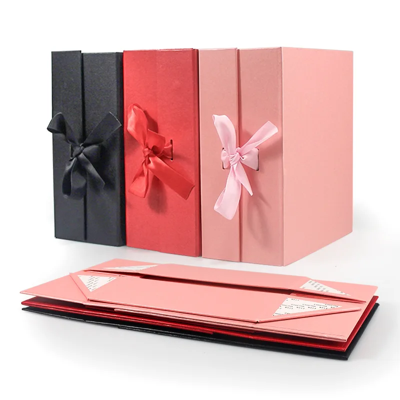 Custom Folding Paper Flat Pack Box Luxury Magnetic Gift Box with Magnet Closure Gift Paper Box