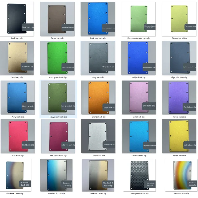 Подгонянный цвет и логотип RFID блокирующий MRF-05 Алюминиевый металлический кошелек минималистичный держатель для кредитных карт с зажимом