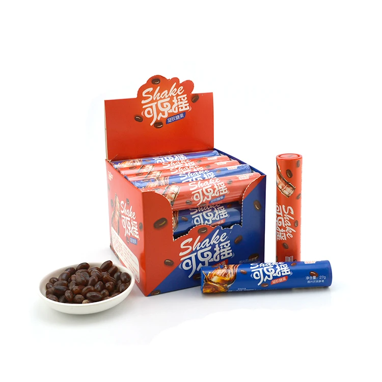 Cola jelly bean paper tube packed wholesale jely bean halal certificate soft candy