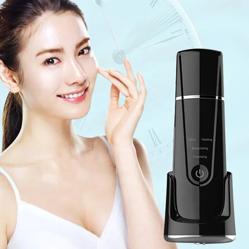 Face Skin Spatula Ultrasonic Skin Scrubber 2023 Peeling Sonic Facial Skin Scrubber Ultrasonic Vibrator Support IPX5 Waterproof