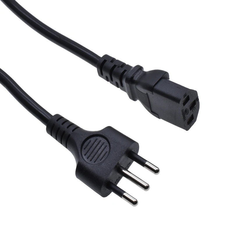Italy to C13 Power Cable Type-L Round 3 Pins Power Cord Full Copper 1.5M 3*0.75mm square For PDU UPS Computer Laptop TV Host