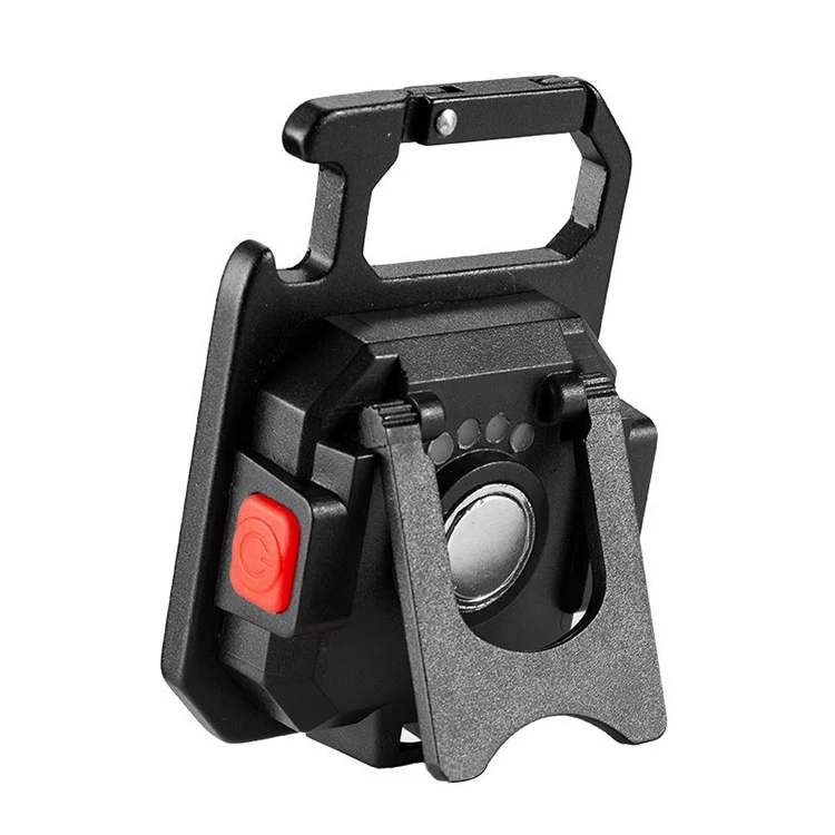 GARIDA new hot selling multi-function COB portable outdoor camping bottle opener and stents 7-mode keychain light