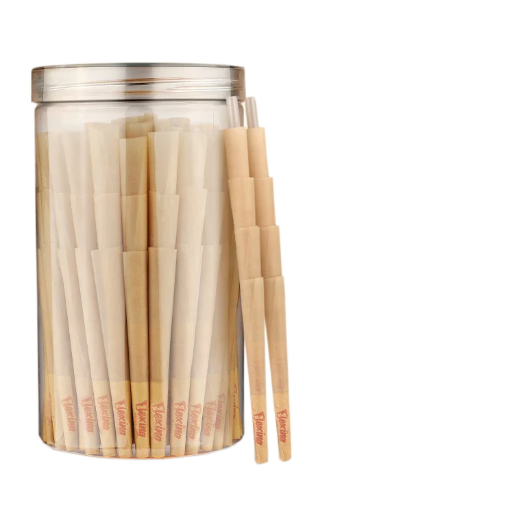 
Flexing papers 109 mm size color brown pre rolled cones with glass showcase 400 cones 
