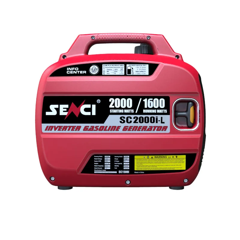 Портативный дешевые SENCI SC2000i-L бесшумные Инверторные бензиновые генераторы 1.6kw 2kw