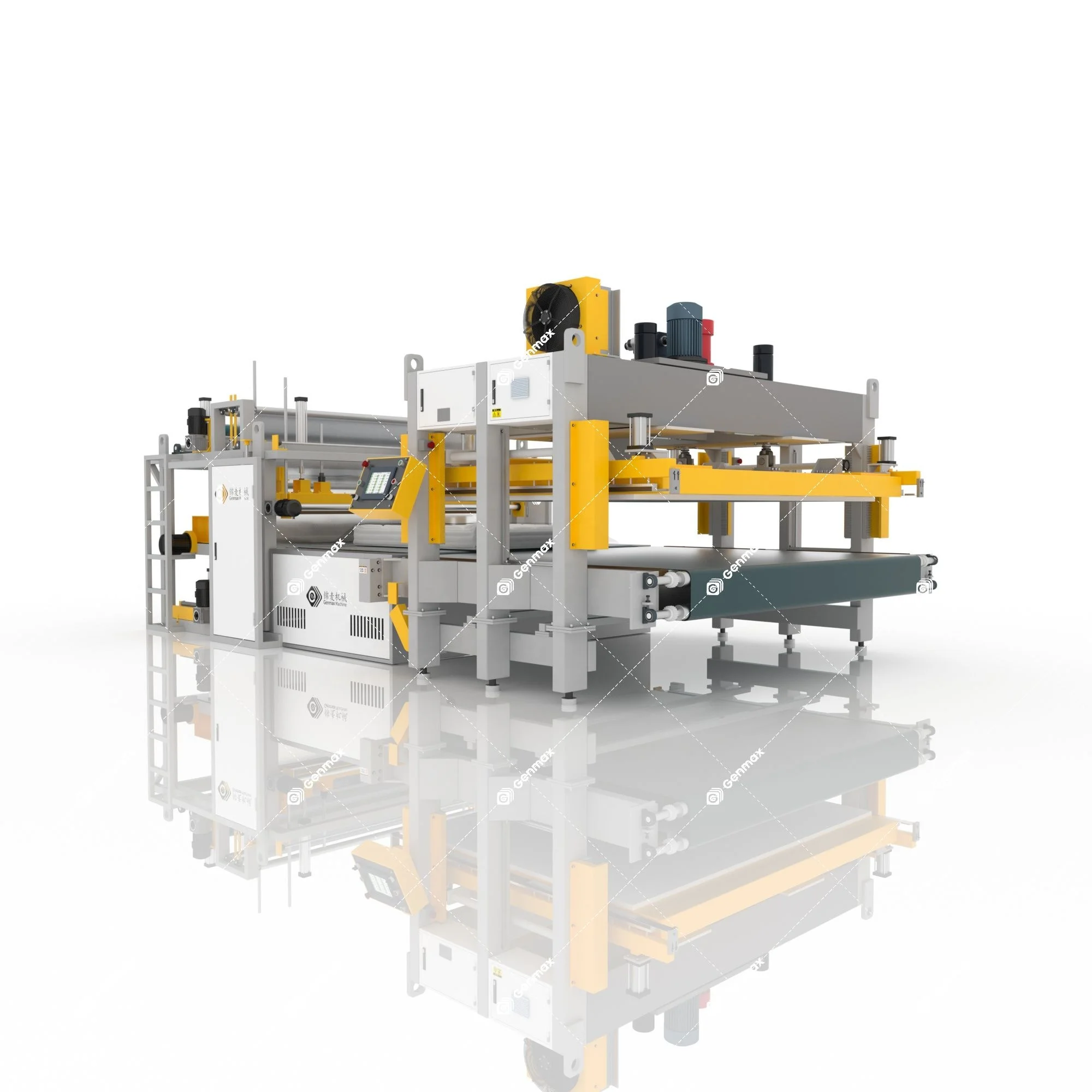 Genmax Automatic Compression and Heating Sealing PE Film PVC Film Packing Machine Line Foam Spring Latex Mattress Packing FACP