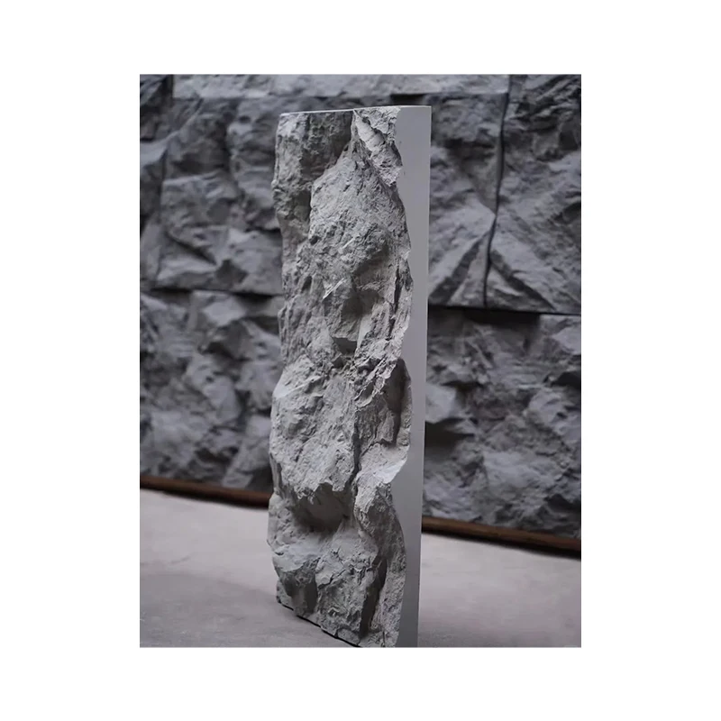 Light Weight And Cheap Polyurethane Faux Stone Wall Panels Pu 3D Rock Stone Waterproof Wall Paneling For Walls