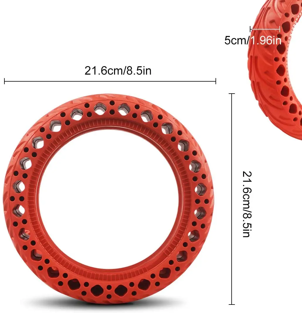 New Image EU Warehouse 8.5*2 Inch New Color Honeycomb Solid Tires Shock Absorber For Xiaomi M365/1S/Pro/Pro2 Scooter Accessory
