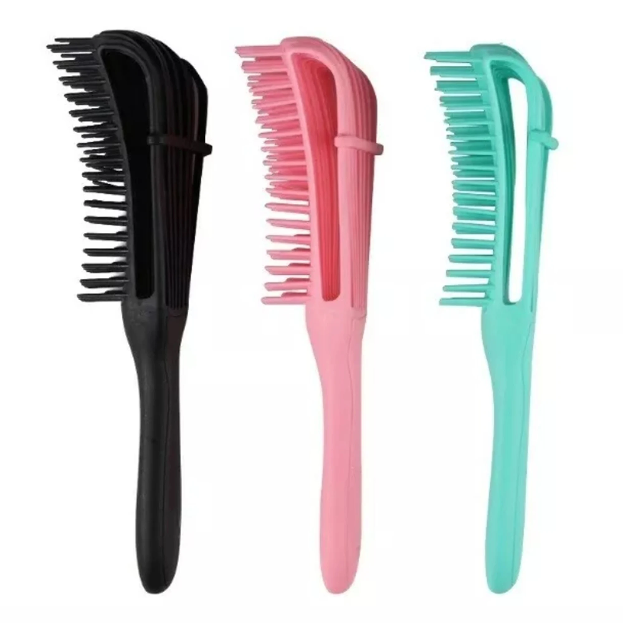 High Quality Women Professional Eight Row Detangling Hair Brush For Kinky Wavy Curly