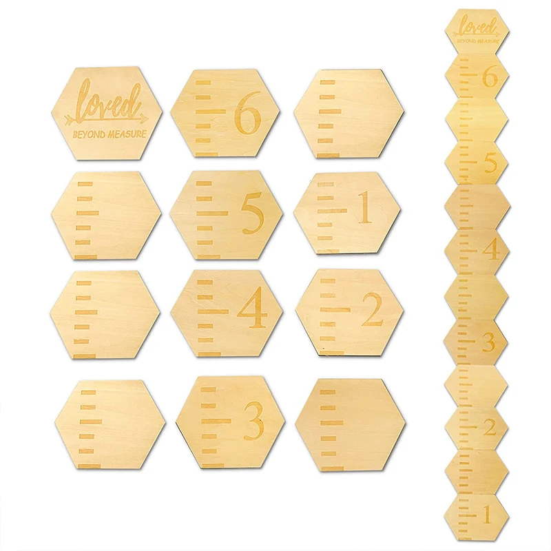 Настенная деревянная шкала для измерения роста детей