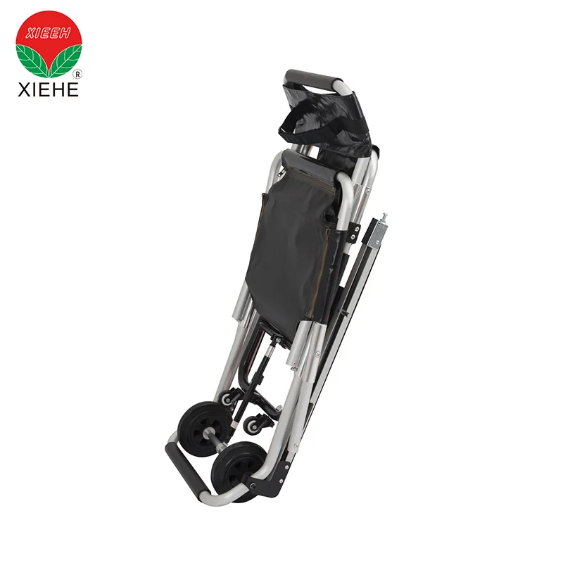 Foldable stretcher belt stair climbing wheelchair evacuation chair