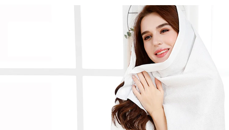 adult disposable white bath towels 100x70cm cotton bath towels