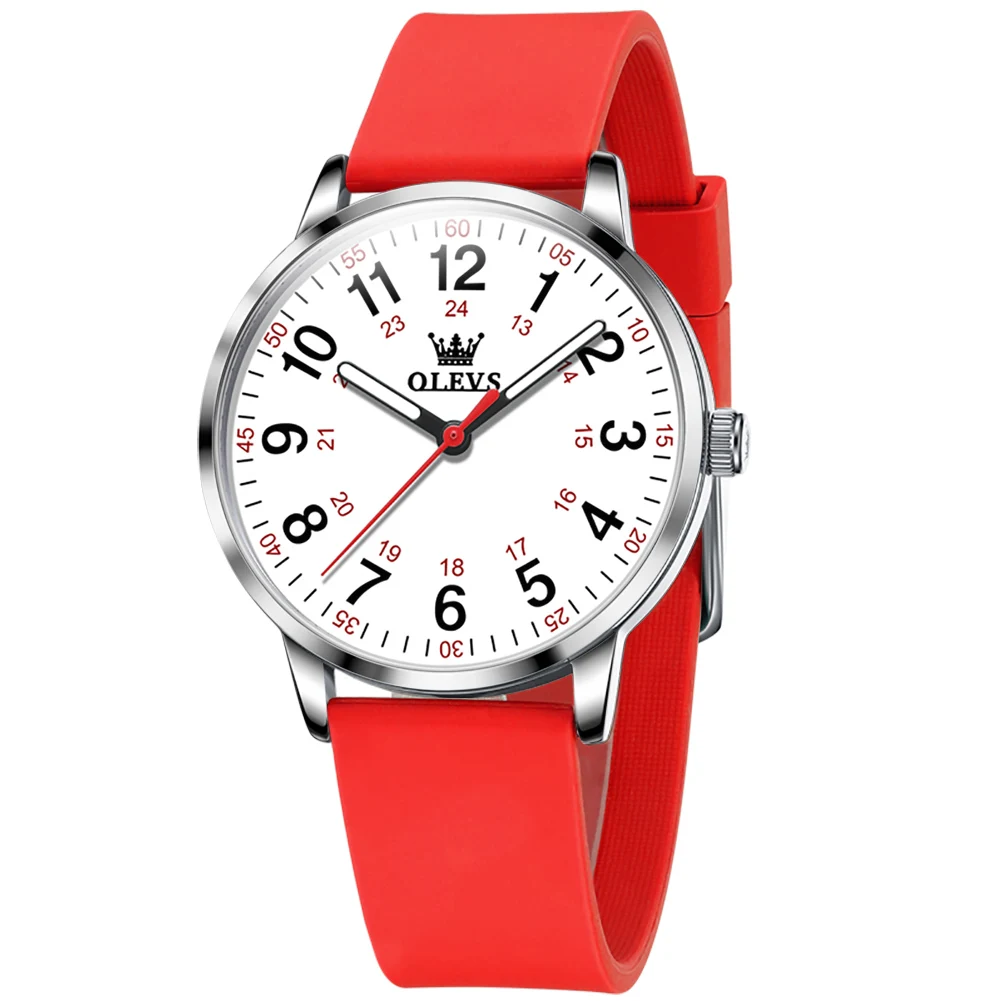 OLEVS 9953 Wholesale Nurse Watch Dial 38mm Silicone Doctor Pocket Silicone Women Arabic Numeral Watches