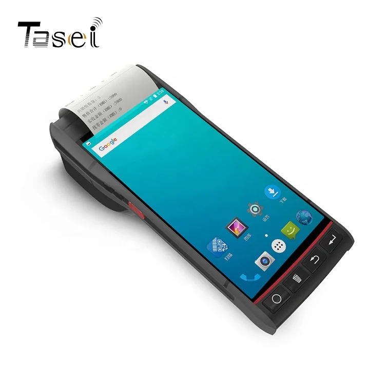 Android 9,0 5,5 дюймов ручной беспроводной Прочный POS 1D 2D qr-код 4G LTE Wifi POS система термальный принтер NFC сканер штрих-кода PDA