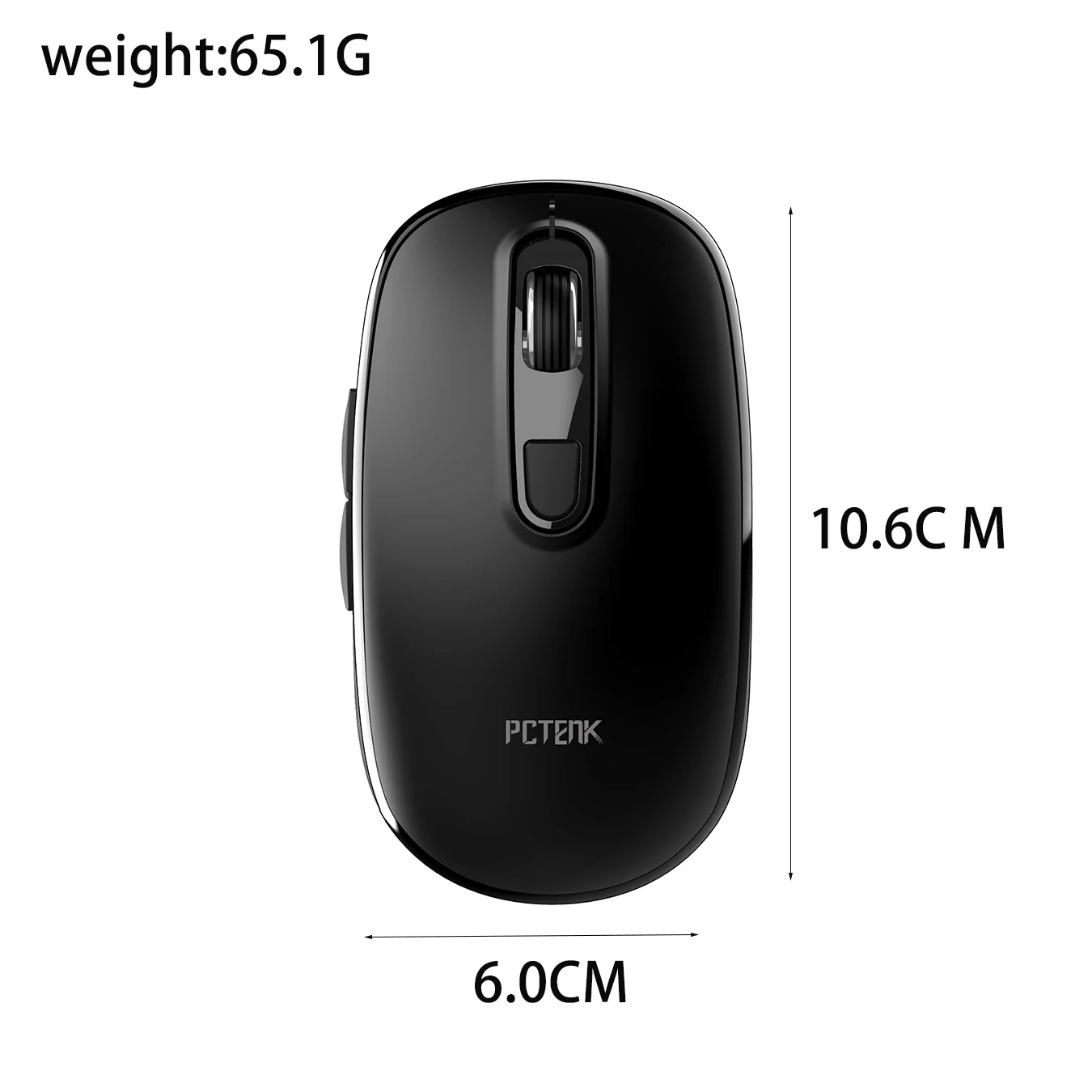 PCTENK office BT mouse Rechargeable Mini ergonomic computer Wireless mouse