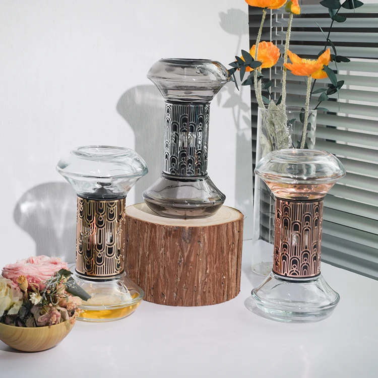 Modern Luxury Home Decoration Hourglass Shape Natural Fragrance Essential  Oil Aroma Reed Diffuser for Home Aromatherapy