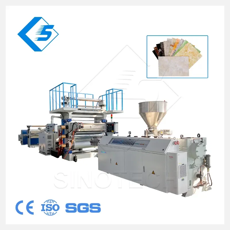 Yurefon PVC Artificial Marble Sheet Extrusion Machine/ Plastic Marble Board Extruder / Wall Panel flexible marble machine Line