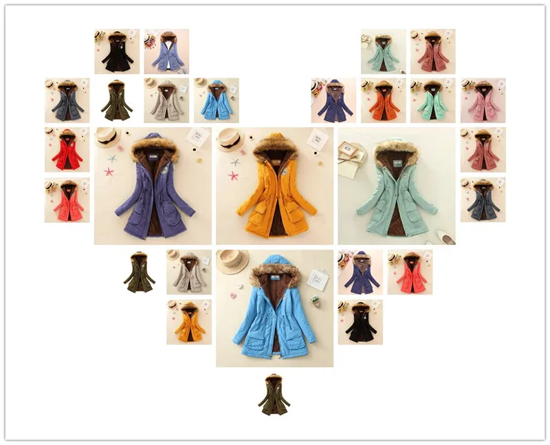 New Female Puff Jacket Thickening Cotton Jacket Womens Outwear Parkas For Women Winter Coat