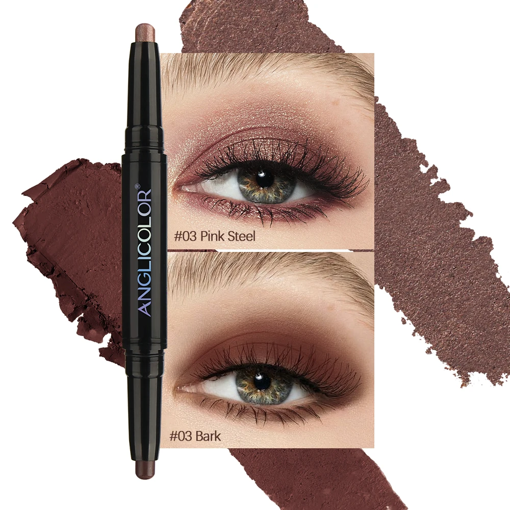 ANGLICOLOR double-headed eye shadow stick waterproof long-lasting flash eye shadow matte double sided eye shadow Christmas