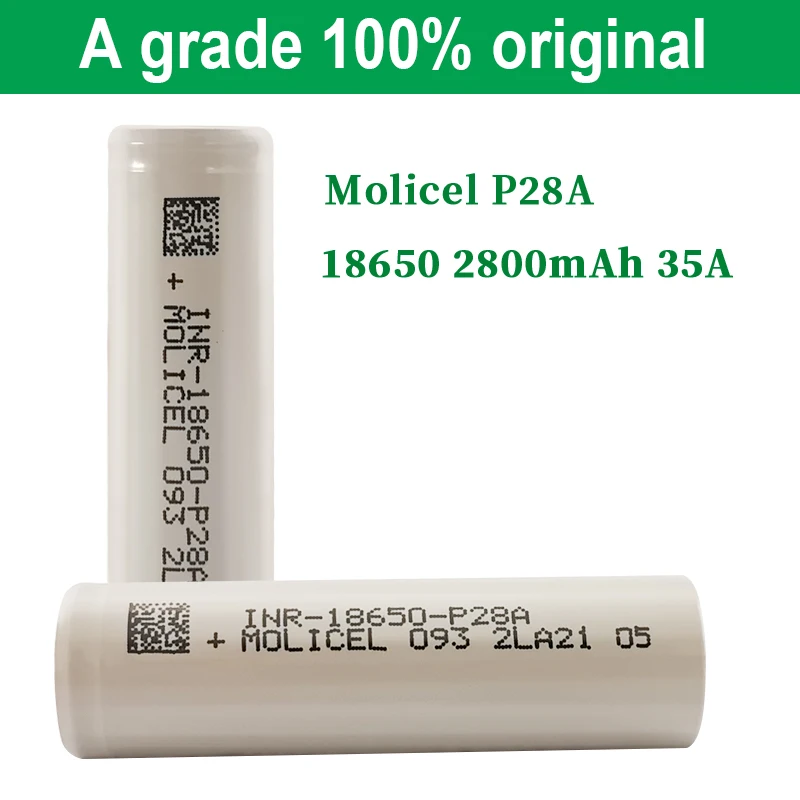 Molicel P28A 18650 3 7 В 2800 мАч цилиндрическая литий-ионная аккумуляторная батарея для скутеров оптовая