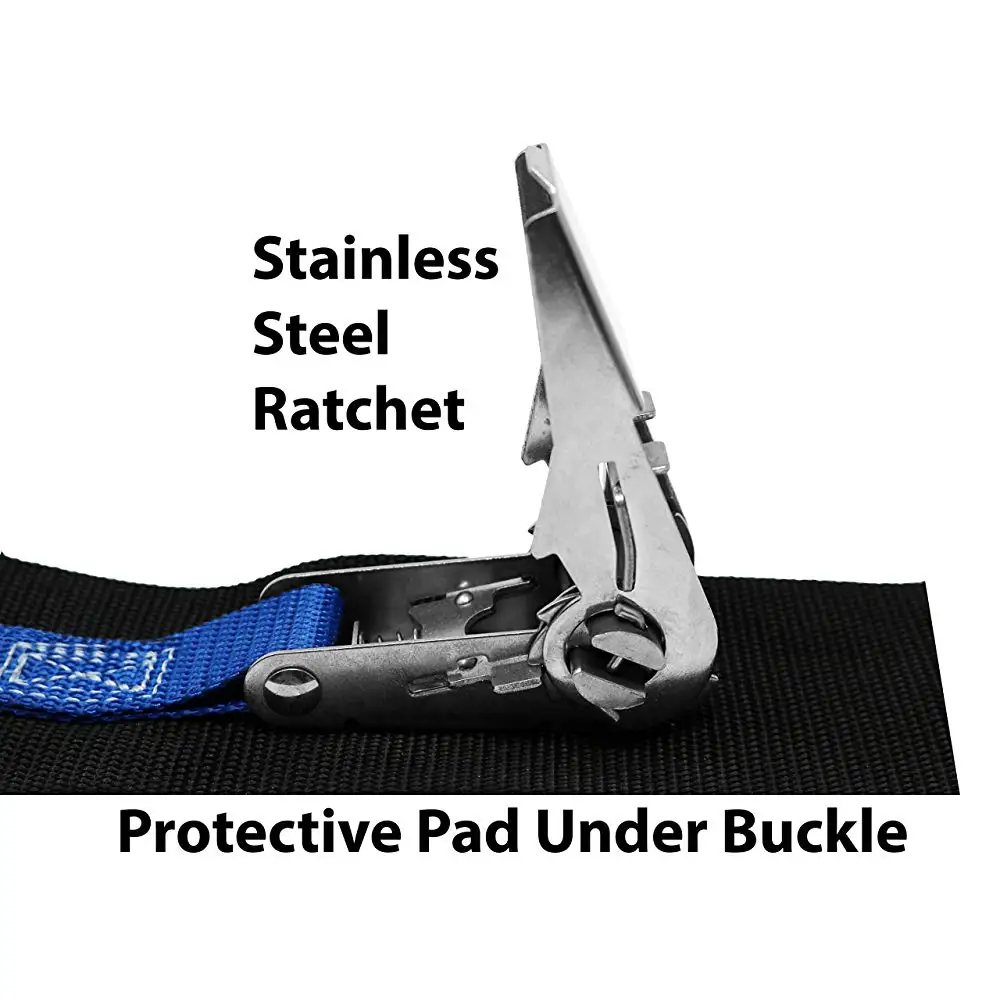 1 дюймовый ремешок с храповым механизмом, стандартная ручка из нержавеющей стали с храповым механизмом, защитная накладка