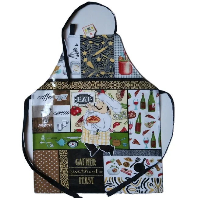 Хорошее качество, водонепроницаемый кухонный пластиковый фартук из ПВХ