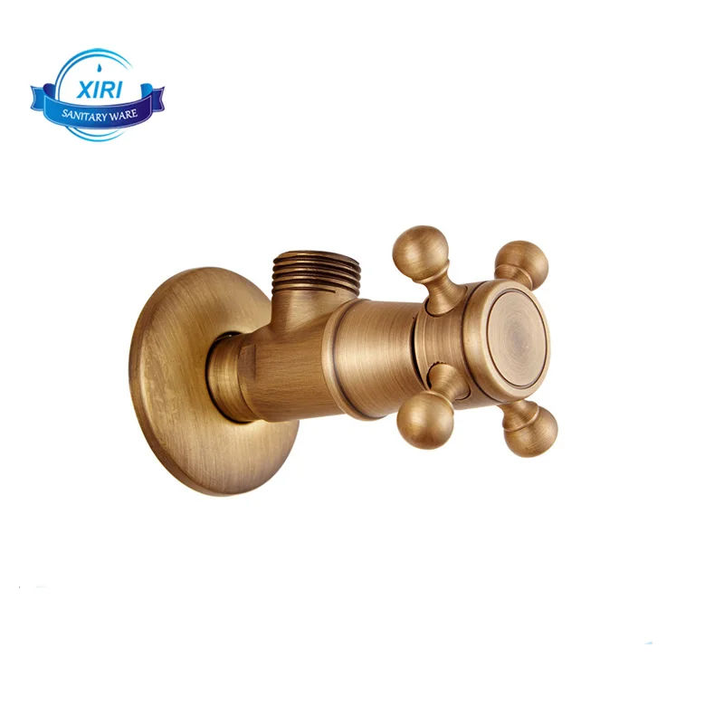 Antique And Black Copper Triangle Valve Retro Thickened Hot And Cold Wholesale Angle Valve Explosion-Proof Water Stop Valve F-1