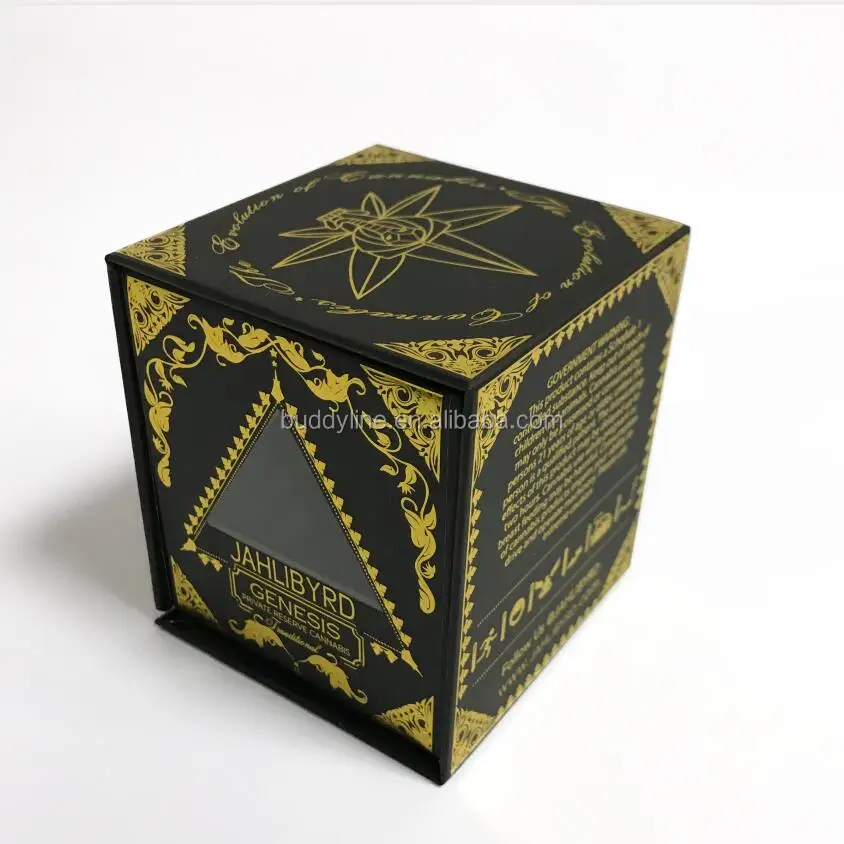 wholesale luxury small magnetic closure gift boxes with ribbon box packaging for 3ml 5ml 9ml concentrate square round jars