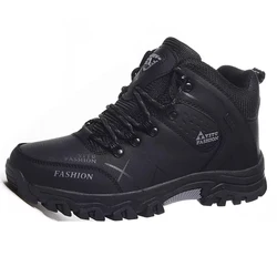 Custom Design High Heel Waterproof Outdoor Large Size Mens Winter Snow Hiking Boots Shoes