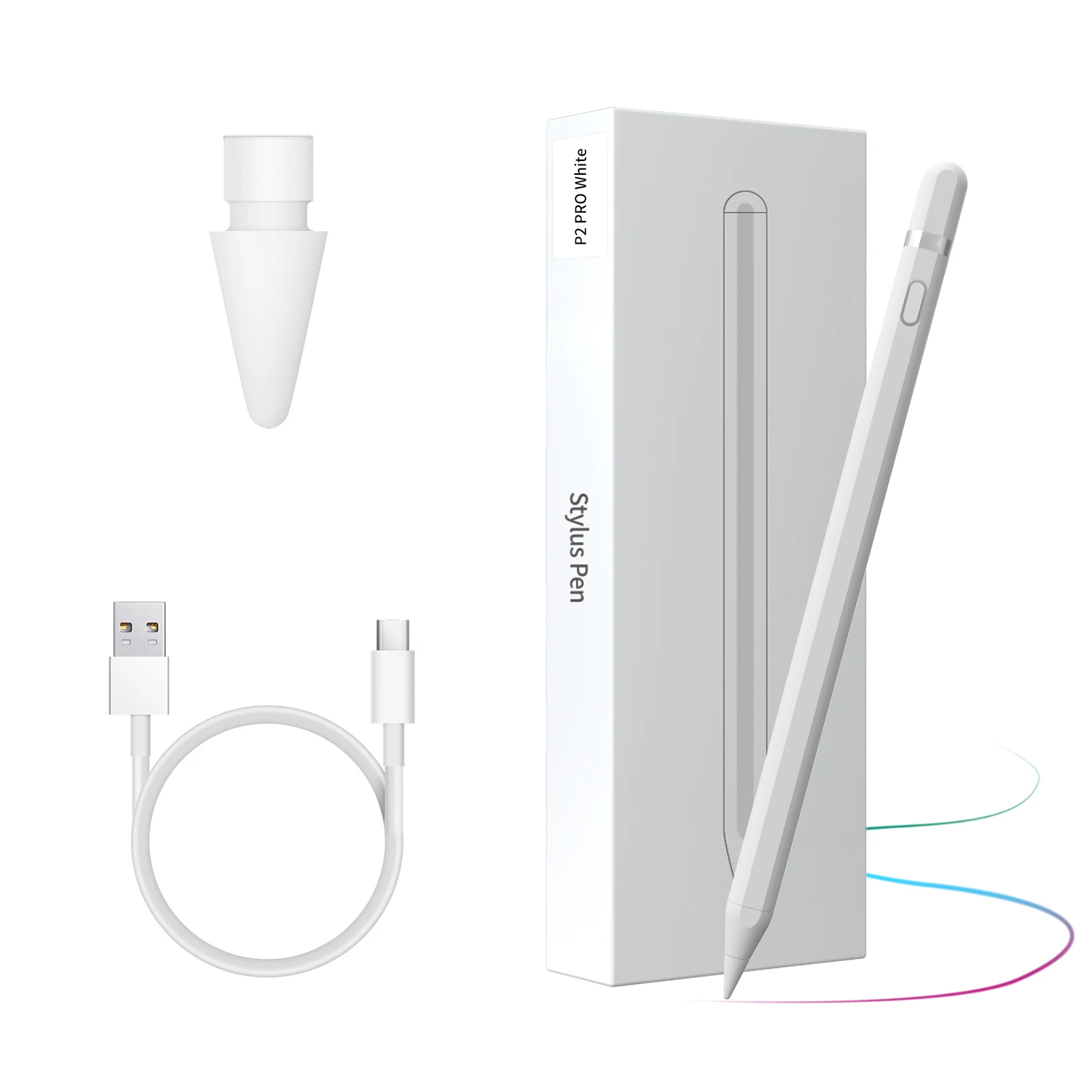 Сенсорный Стилус с наклоном и чувствительностью к Давлению Для Apple pencil 2 iPad 2018 и 2019 6-го 7-го поколения/pro 3rd /mini