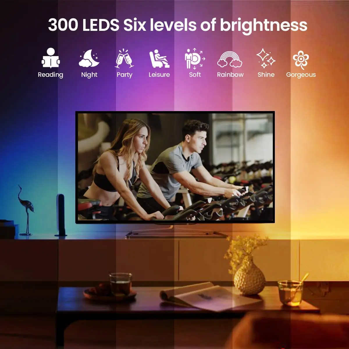 Светодиодная лента с Wi-Fi, 150 светодиодов, SMD 5050, набор для изменения цвета, работает с Alexa Google Assistant