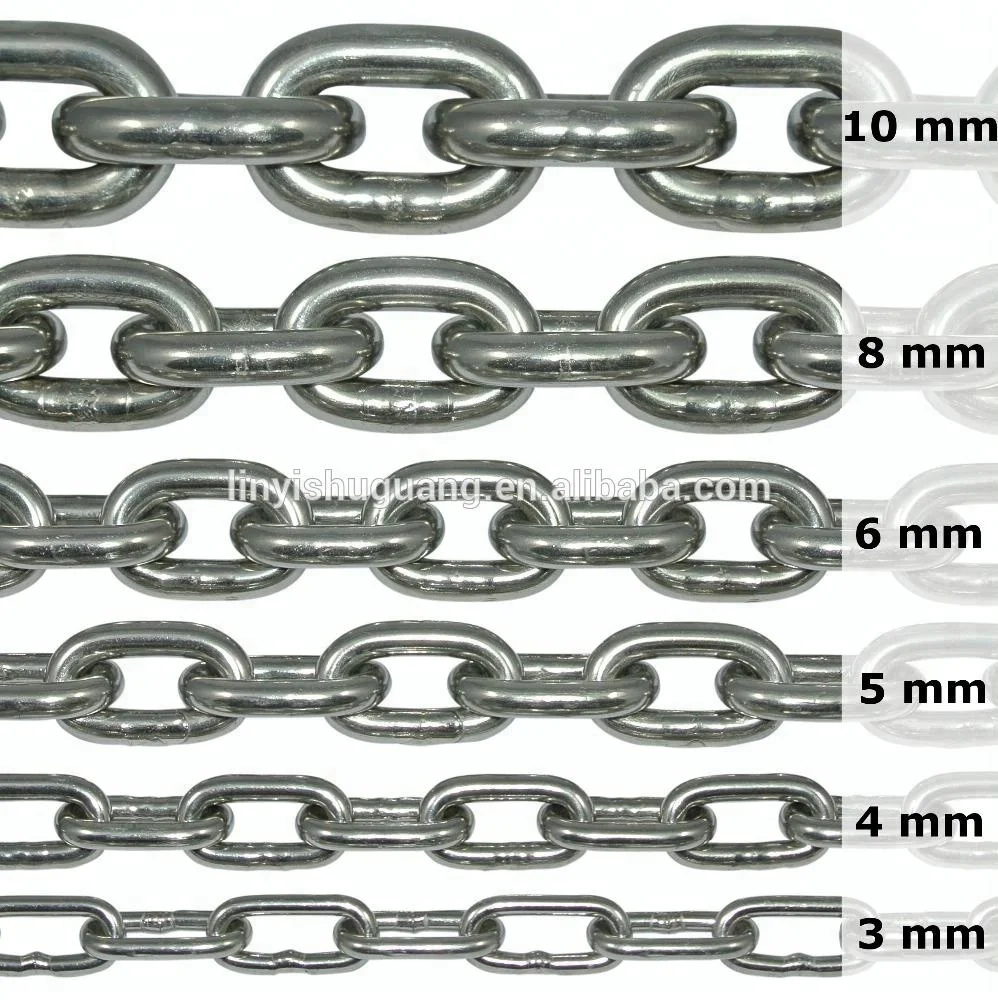 DIN766 5mm Stainless Steel Link Welded Chain