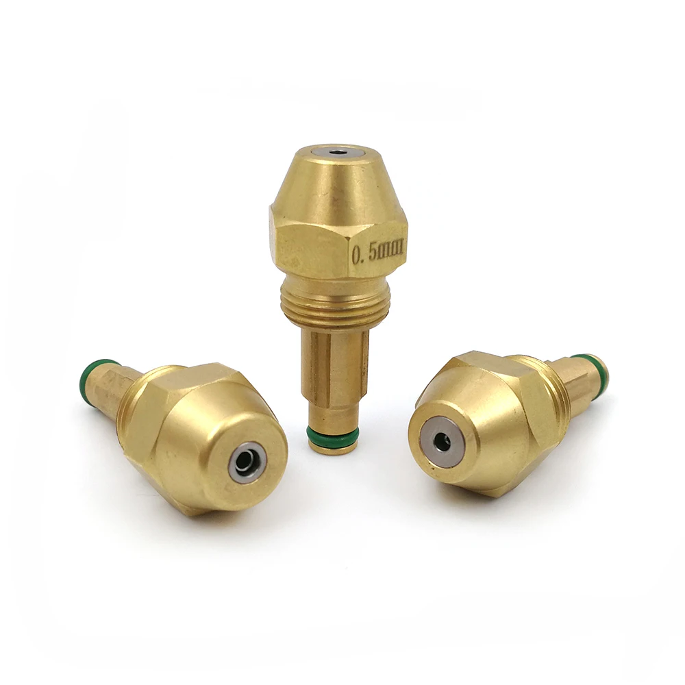 Hot Sale Brass Waste Oil Spray Nozzle Oil Boiler Nozzle Tip without Adapter Large Flow Jet Flame Siphon Cone Nozzle