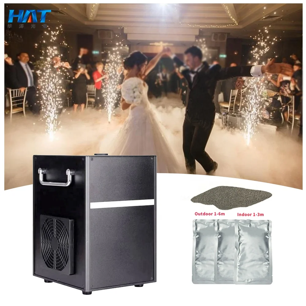 HAT 750w Cold   Spark Machine  Stage Fountain Pyro watt Black Wedding  Sparkle Stage Fountain Cold Spark Machine
