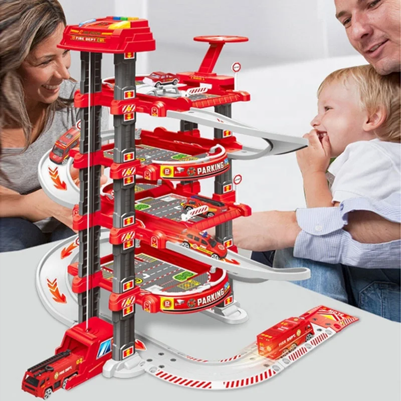 ECO Friendly Non-toxic 3 Series Theme Parking Adventure Take-Along Train Track Set for Kids Toddlers