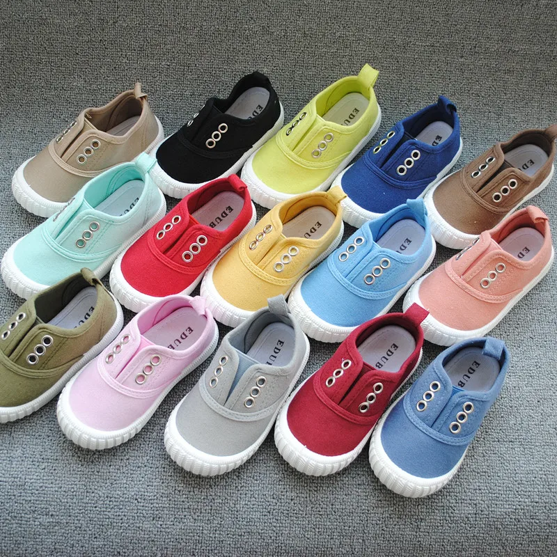 Китай, индивидуальные много цветов, Детские простые дизайнерские парусиновые туфли, красивая повседневная обувь для девочек