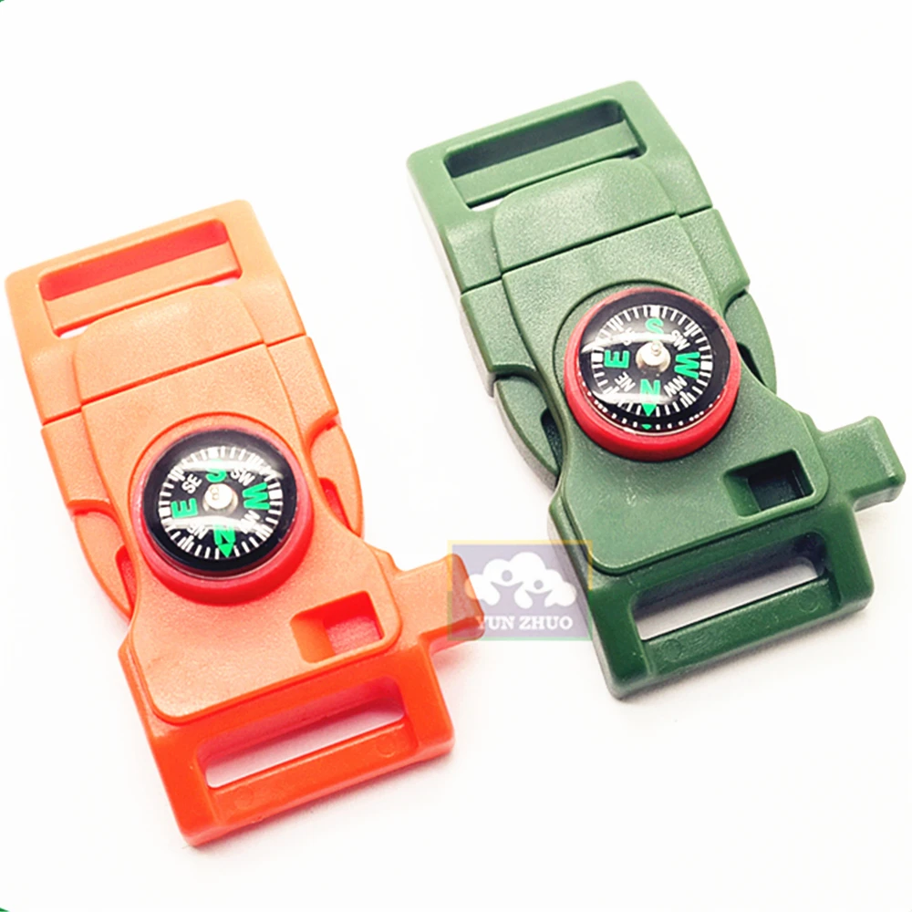 Wholesale flint buckle with whistle fire starter buckle paracord whistle buckle