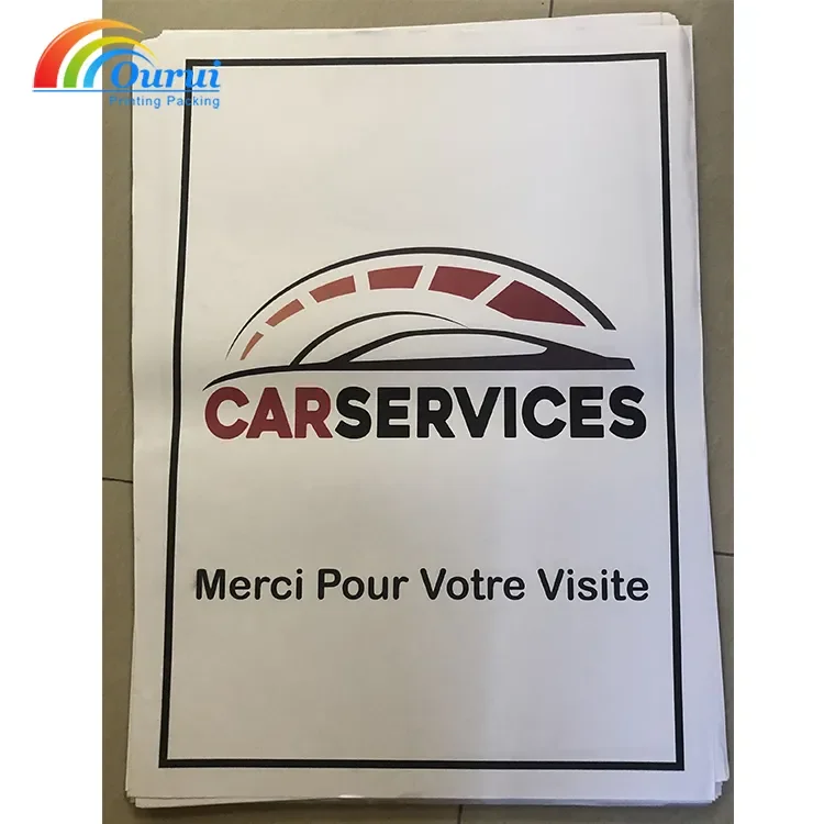 Wholesale OEM print paper car disposable floor mat  custom car floor mats