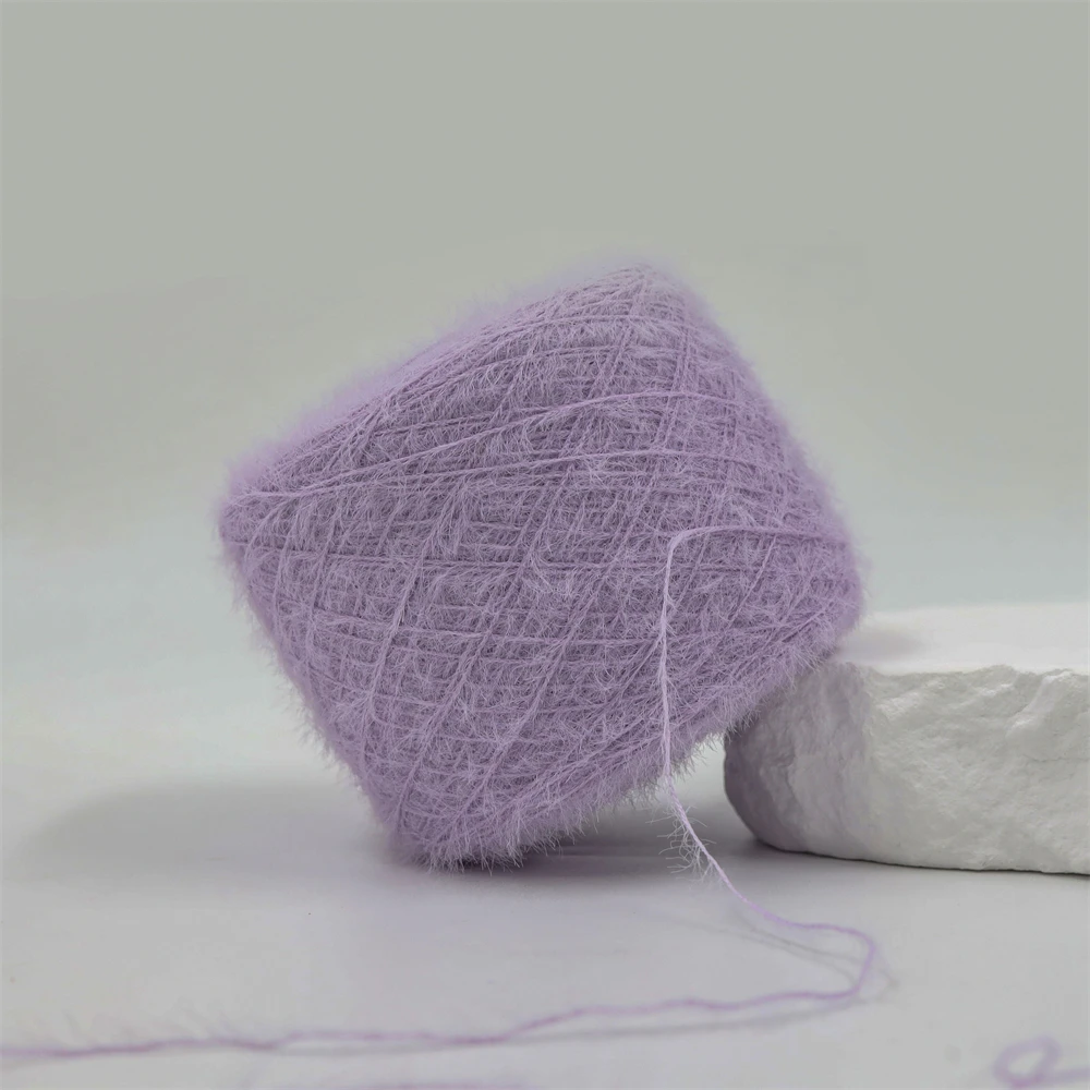 Yarn For Weaving Dyed Nylon Mink Yarn 1.3cm 100% Nylon Monofilament Fancy Yarn